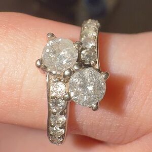 Engagement Ring 10K White Gold (G-H, 11)